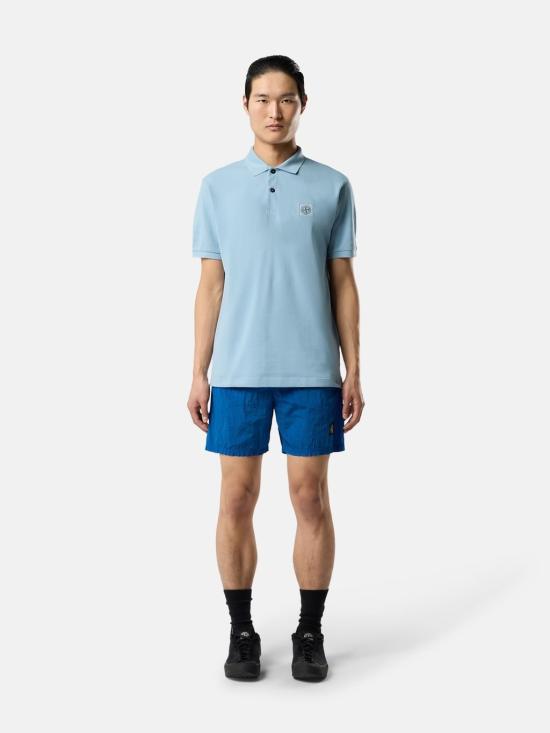 26SS 스톤 아일랜드 포켓 나일론 메탈 에코닐 에코닐 레귤러 핏 미드 렝스 스윔 쇼츠 L1S15 B100004 S0043 V0022 Bright blue - STONE ISLAND