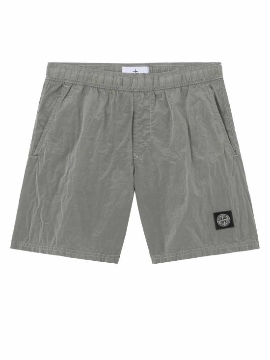 26SS 스톤 아일랜드 포켓 나일론 메탈 에코닐 에코닐 레귤러 핏 미드 렝스 스윔 쇼츠 L1S15 B100004 S0043 V0061 Grey