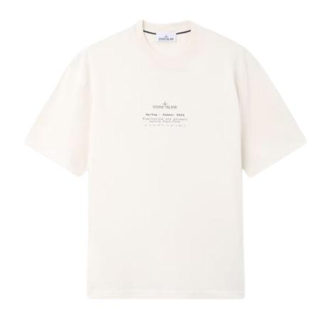 26SS 스톤 아일랜드 반팔 티셔츠 L1S15 2100001 S0285 V0093 White