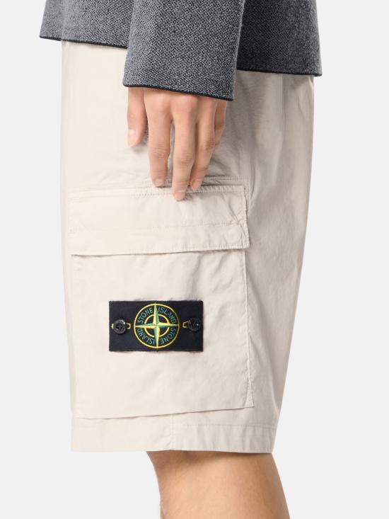 26SS 스톤 아일랜드 스트레치 코튼 텔라 파라슈트 카고 쇼츠 L1S15 L100020 S0003 V0061 Grey - STONE ISLAND