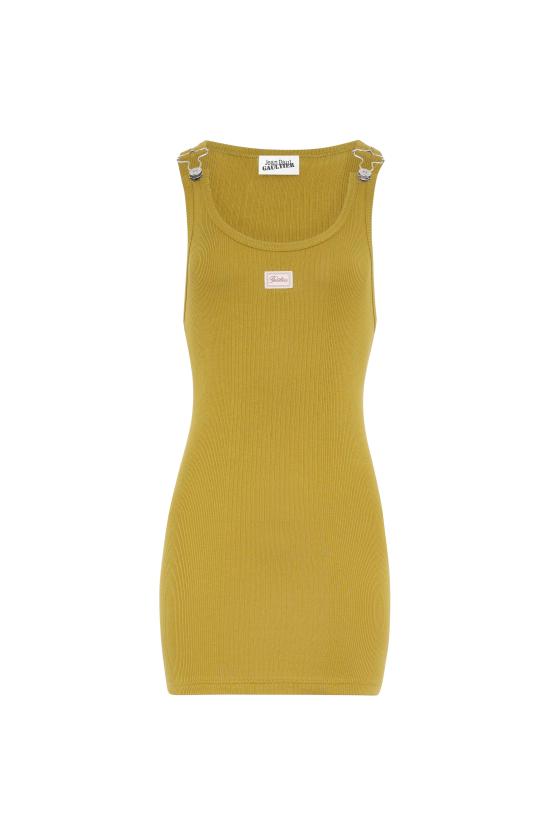 26SS 장 폴 고티에 미디 원피스 26 01 W DR121 J014 40 Green