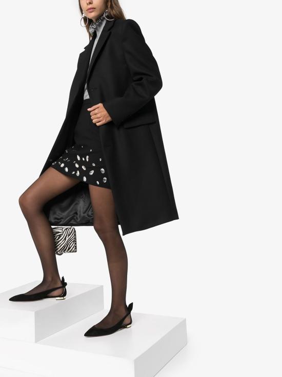 25FW 아쿠아주라 플랫 슈즈 DENFLAB0 SUE000 Black - AQUAZZURA