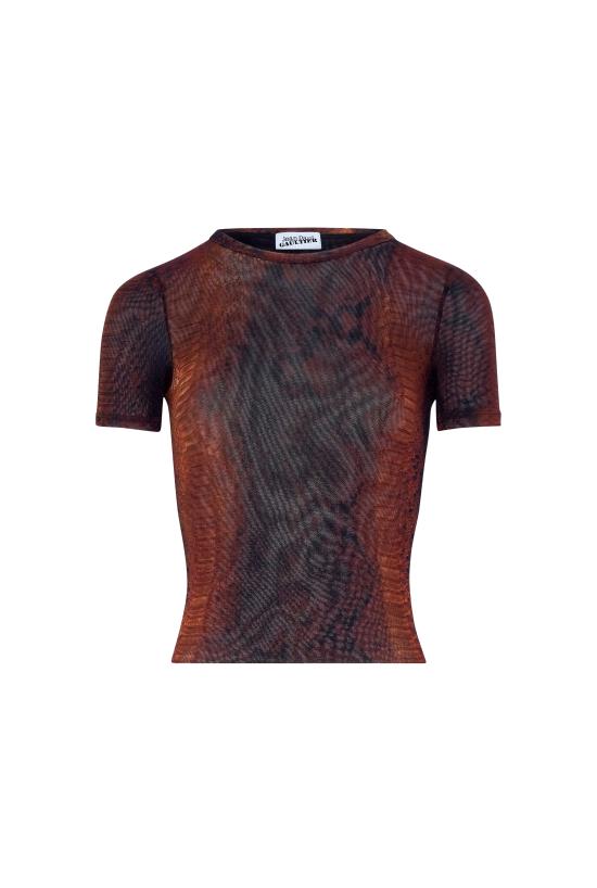 26SS 장 폴 고티에 반팔 티셔츠 26 01 W TO411 M012P 6000 Brown black