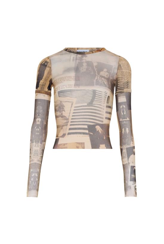 26SS 장 폴 고티에 반팔 티셔츠 26 01 W TO416 M013P 030830 Ecru lightgrey red