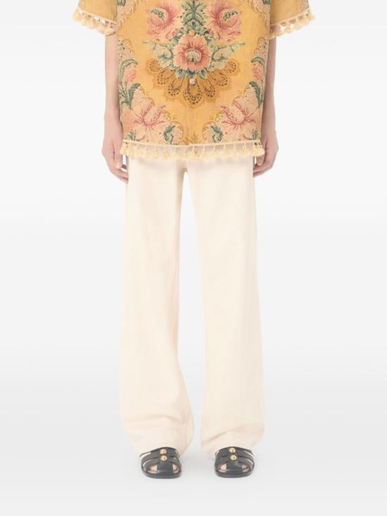 26SS 발렌티노 가라바니 스트레이트 팬츠 VDE05CB9WA03 IVORY - VALENTINO GARAVANI