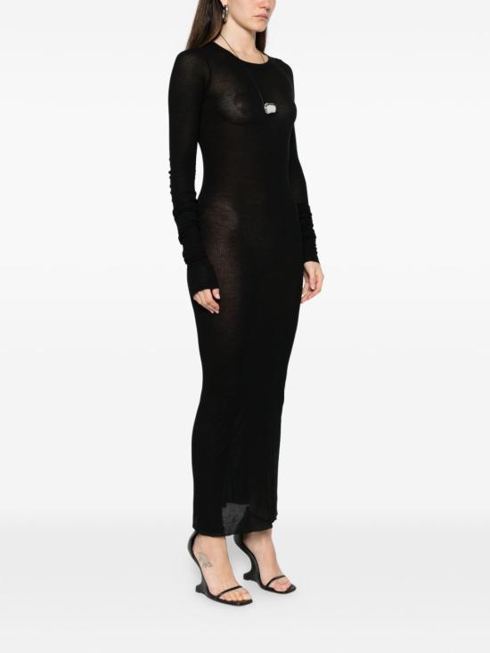 26SS 릭 오웬스 미디 원피스 RP01F6546RC09 BLACK - RICK OWENS