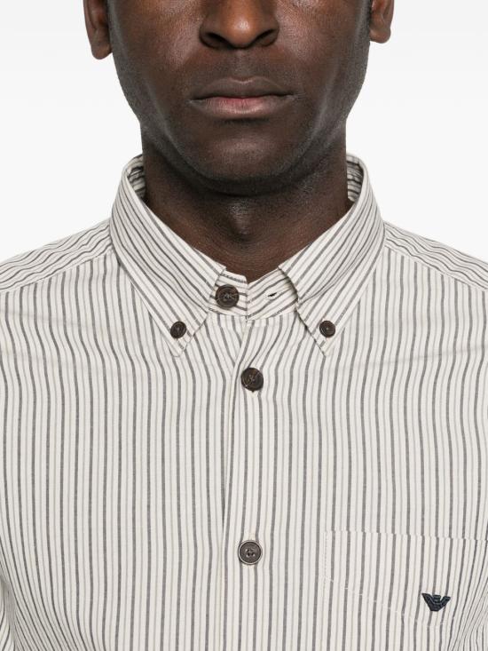 26SS 엠포리오 아르마니 긴팔 셔츠 EM005429AF24535FB422 BEIGE - EMPORIO ARMANI