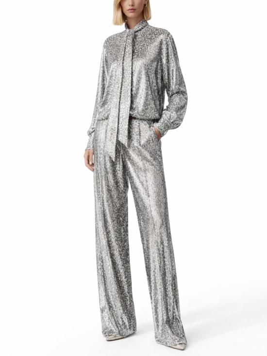 26SS 스텔라 맥카트니 스트레이트 팬츠 644011 3HJ3038000 SILVER - STELLA MCCARTNEY