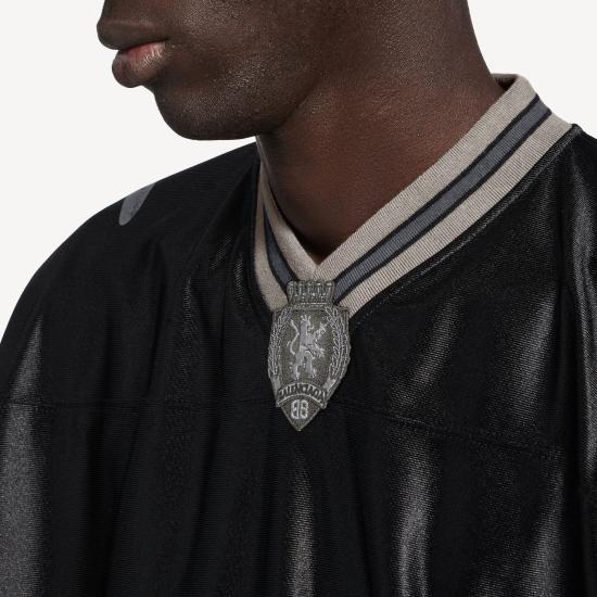 26SS 발렌시아가 3B 풋볼 브이넥 티셔츠 857113TTVQ7 1066 BCKANTRCIT - BALENCIAGA