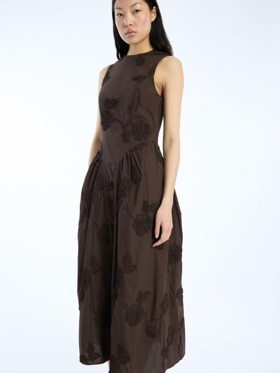 26SS 로테이트 바이 크리스텐슨 미디 원피스 1151061667 BROWN - ROTATE BY BIRGERCHRISTENSEN