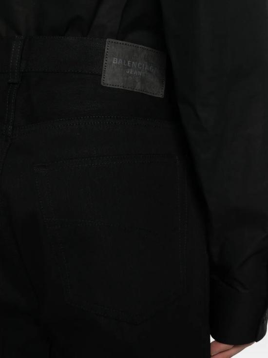 26SS 발렌시아가 커브드 니 팬츠 857194TTWA4 1000 BLACK - BALENCIAGA