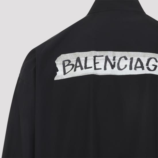 26SS 발렌시아가 마스킹 테이프 미디엄 핏 트랙수트 재킷 857713TPQ38 1000 BLACK - BALENCIAGA