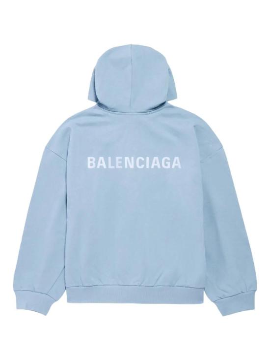 26SS 발렌시아가 로고 후드 집업 803264TTVJ2 4773 LBLUEWHITE - BALENCIAGA
