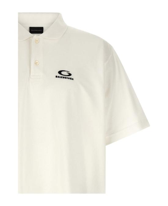 26SS 발렌시아가 로렐 클래식 레귤러 폴로 828531TTVT8 9000 WHITE - BALENCIAGA