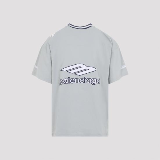 26SS 발렌시아가 3B 풋볼 브이넥 티셔츠 857086TTVQ6 1461 GREYWHITE - BALENCIAGA