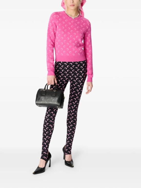 25FW 마린세르 문 자카드 니트 스웨터 WTK014BCKNI0530 PK30 Pink - MARINE SERRE