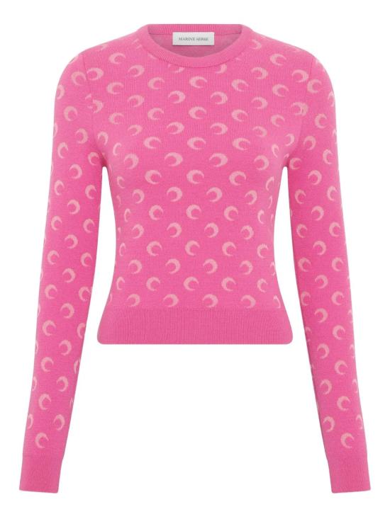 25FW 마린세르 문 자카드 니트 스웨터 WTK014BCKNI0530 PK30 Pink