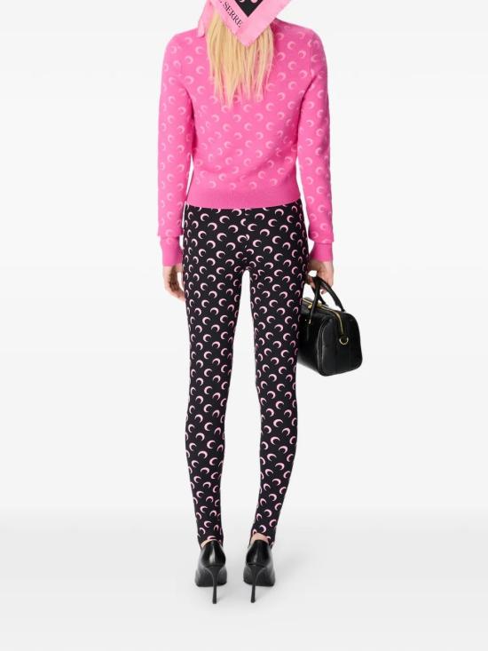 25FW 마린세르 문 자카드 니트 스웨터 WTK014BCKNI0530 PK30 Pink - MARINE SERRE