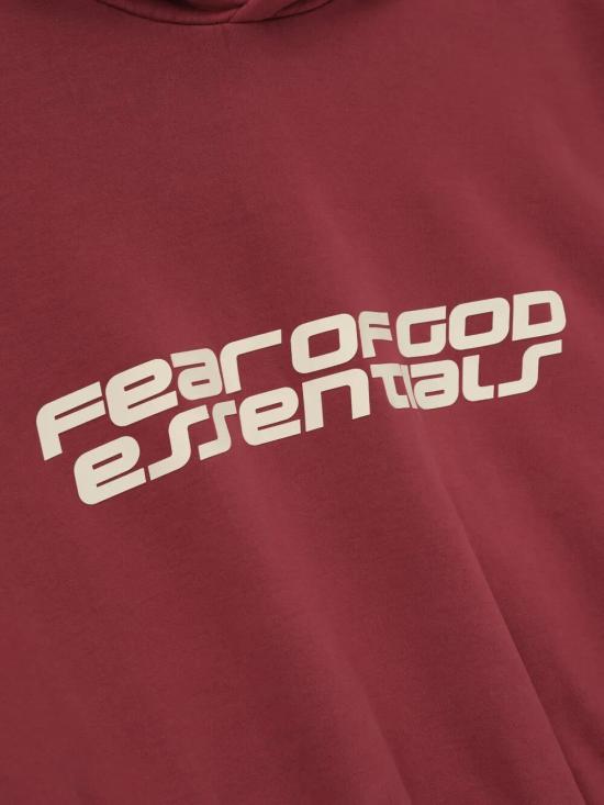 25FW 피어오브갓 후드 티셔츠 192HO256901F CRIMSON RED - FEAR OF GOD