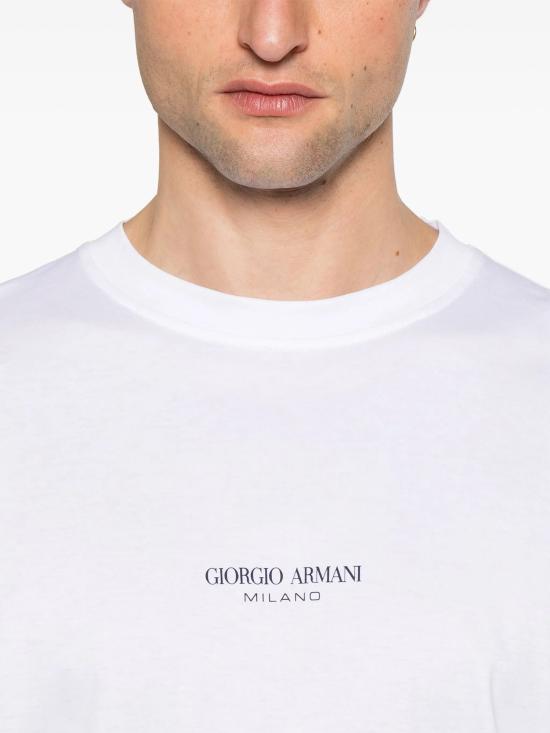 26SS 조르지오 아르마니 반팔 티셔츠 GM001085TE10629 U0002 WHITE - GIORGIO ARMANI