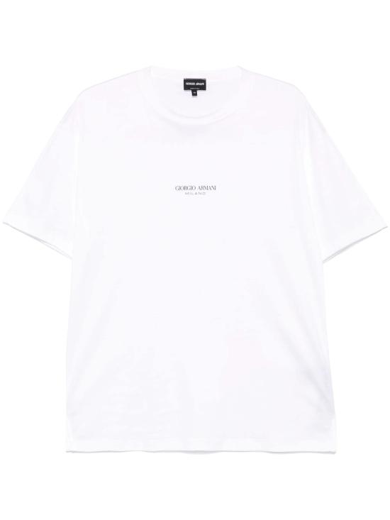 26SS 조르지오 아르마니 반팔 티셔츠 GM001085TE10629 U0002 WHITE