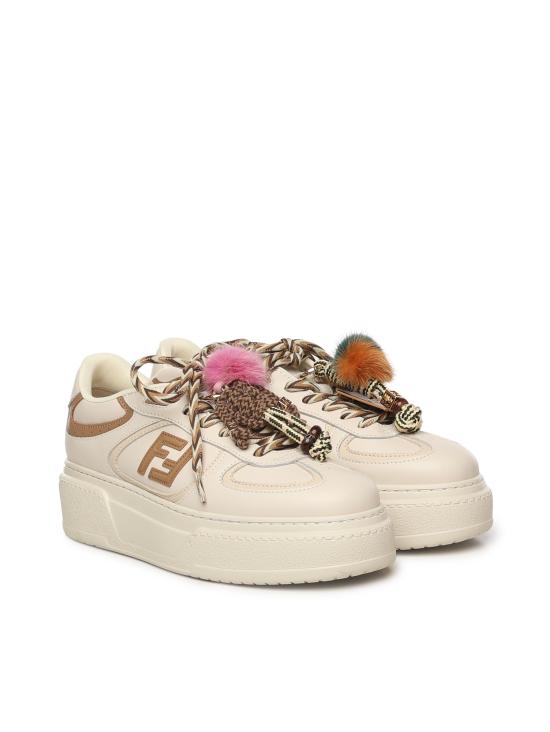 26SS 펜디 매치 소프트 레더 로우탑 스니커즈 8E8721 AY9NF1TO4 WHITE - FENDI