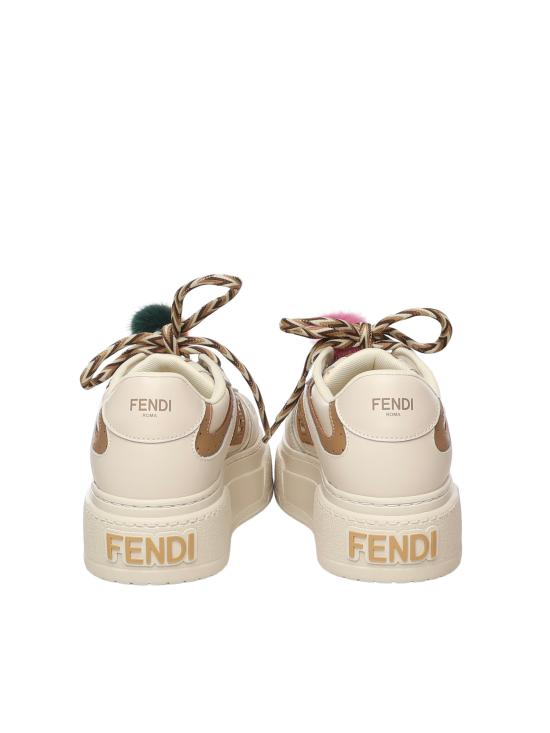26SS 펜디 매치 소프트 레더 로우탑 스니커즈 8E8721 AY9NF1TO4 WHITE - FENDI