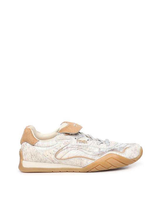 26SS 펜디 웨이브 펄스 패브릭 소프트 레더 로우탑 8E8820 AYF0F1TY8 MultiColour