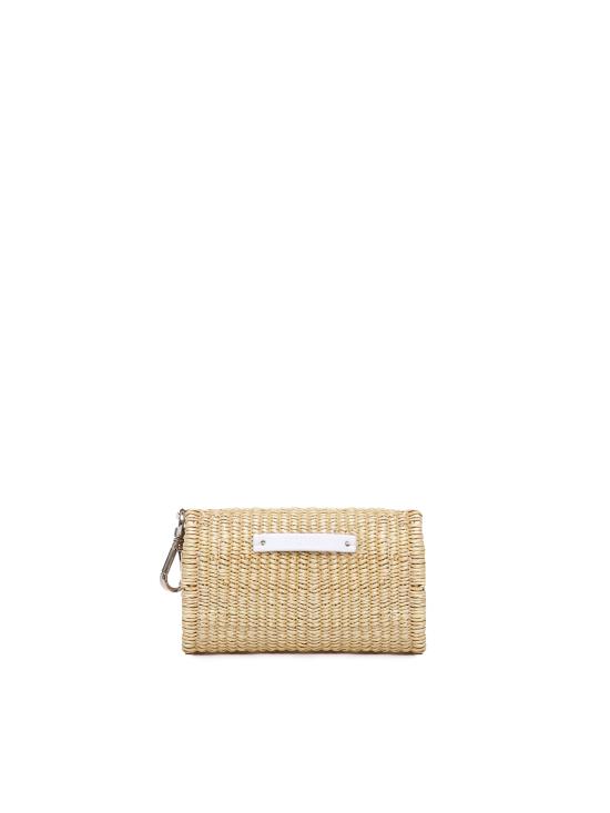  무뉴 클러치/파우치 PURSE CUIR PURC COT NWHCUNATURAL X WHITE Beige - MUUN