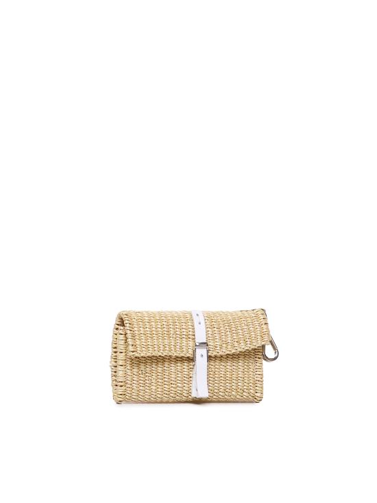  무뉴 클러치/파우치 PURSE CUIR PURC COT NWHCUNATURAL X WHITE Beige - MUUN