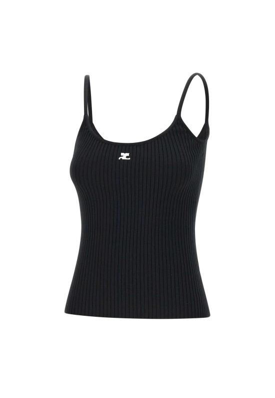  쿠레쥬 민소매 티셔츠 PERMDE012FI0001 BLACK Black