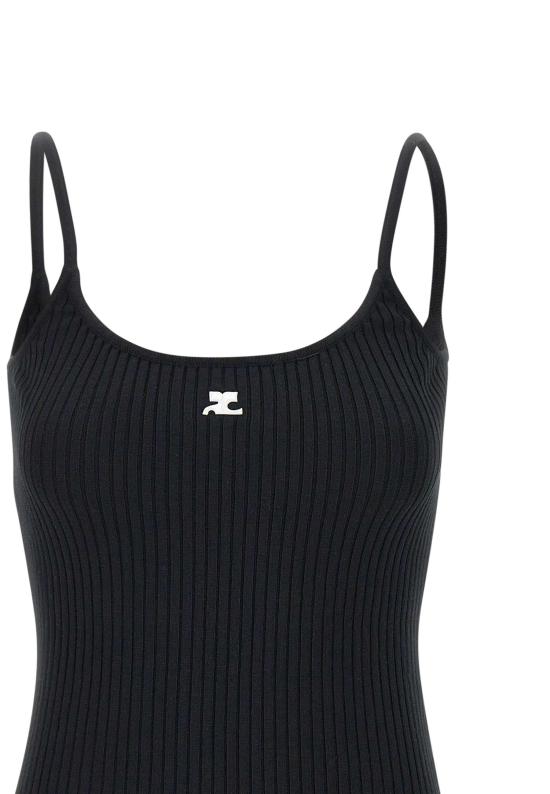  쿠레쥬 민소매 티셔츠 PERMDE012FI0001 BLACK Black - COURREGES