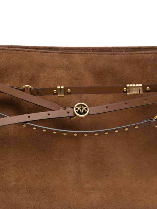 26SS 핑코 숄더백 105903 A0F6L17Q Marrone leone oro - PINKO