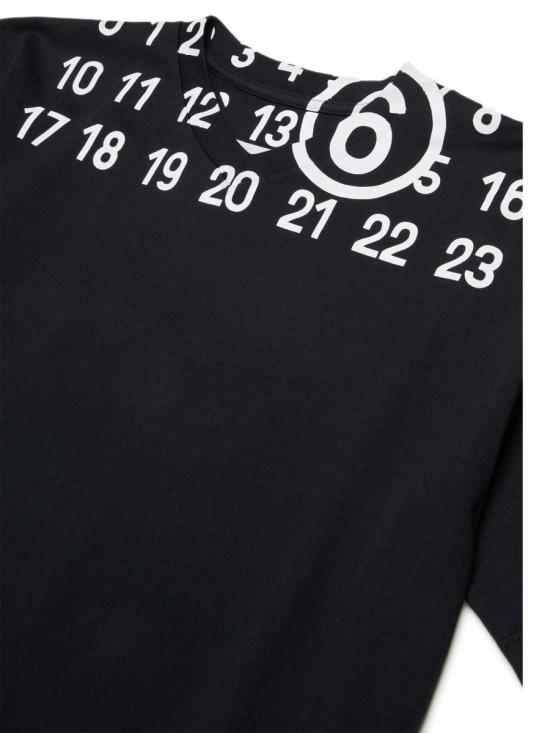 26SS [키즈] MM6 메종마르지엘라 티셔츠 M60986K MM02YM6900 BLACK - MM6 MAISON MARGIELA