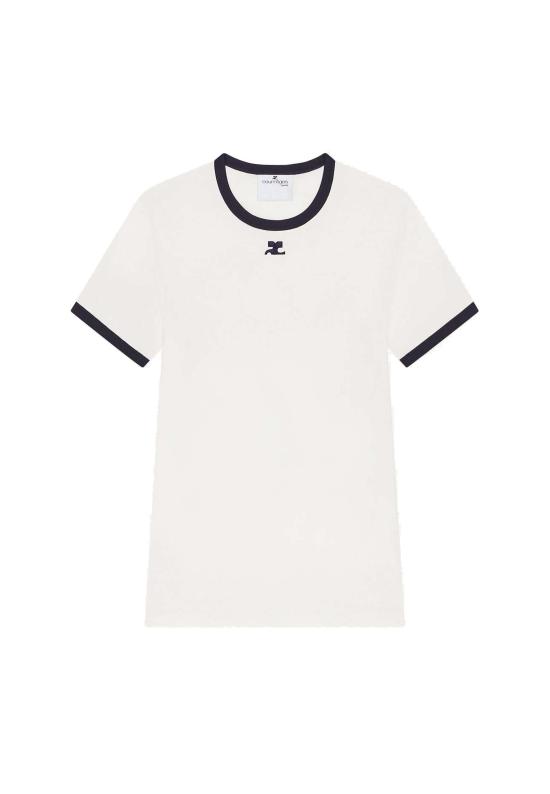 26SS 쿠레쥬 반팔 티셔츠 VESJTS020JS0070 HERWHTBLK White