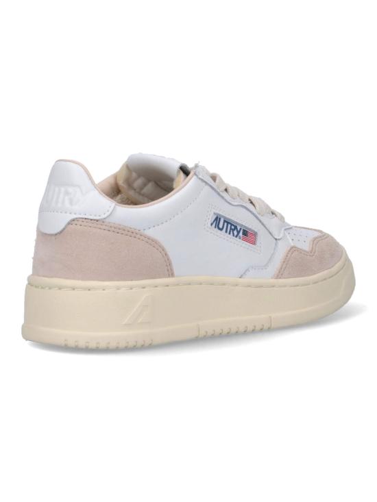 26SS 오트리 핑크 스웨이드 메달리스트 AULW LS33 White - AUTRY