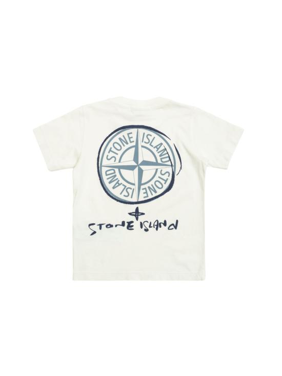 26SS [키즈] 스톤 아일랜드 티셔츠 L1S162100009 S0377 V0001 WHITE - STONE ISLAND