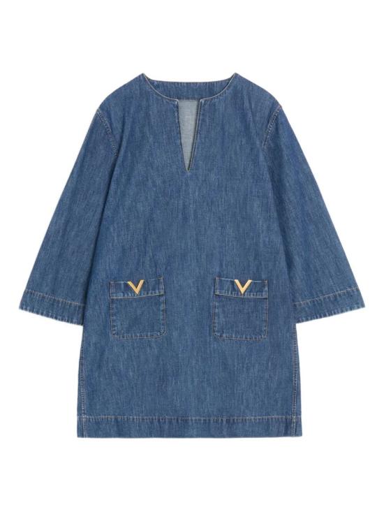 26SS 발렌티노 가라바니 숏 원피스 BDA03B9YA 558 MEDIUM BLUE