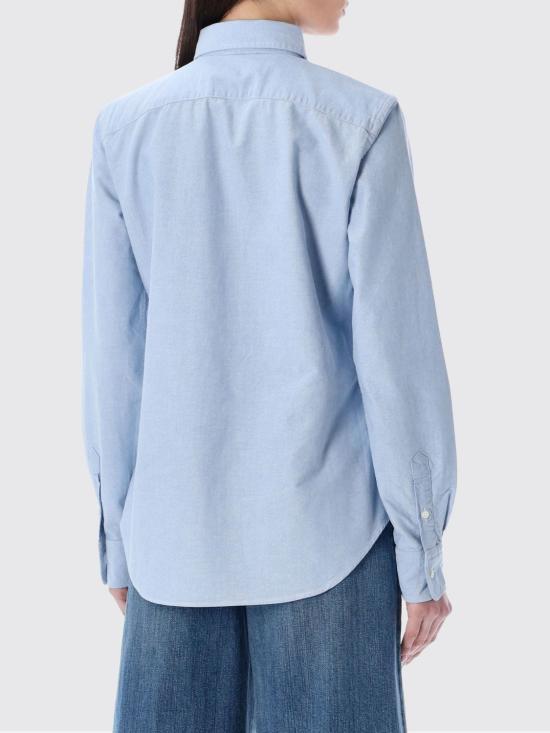 26SS 폴로 랄프로렌 슬림 핏 스트라이프 옥스포드 셔츠 211891377 001 Sky Blue - POLO RALPH LAUREN