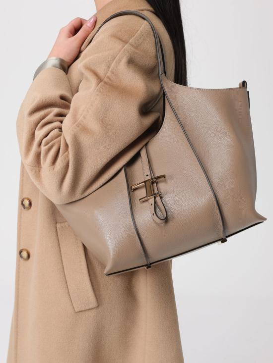 26SS 토즈 T 타임리스 스몰 쇼핑백 XBWTSBA0200C41 C413 Brown - TODS