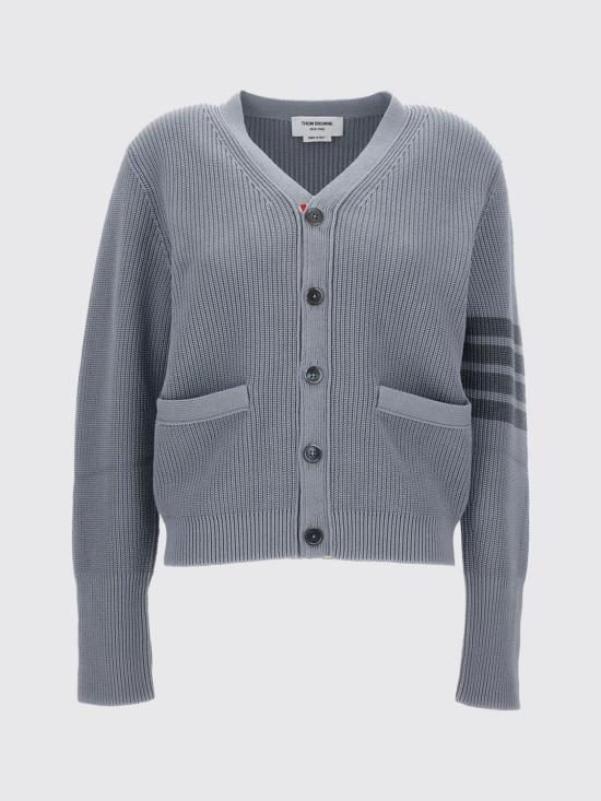 26SS 톰브라운 가먼트 다이드 4바 가디건 MKC635AY3065 055 Grey - THOM BROWNE