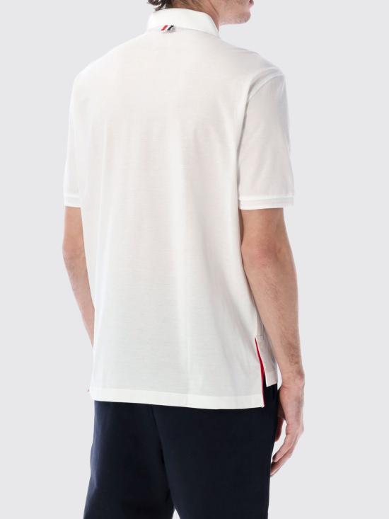 26SS 톰브라운 폴로 티셔츠 MJP022A01455 100 White - THOM BROWNE