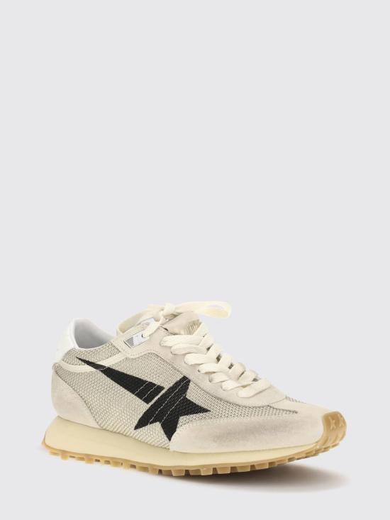26SS 골든구스 메쉬 스웨이드 어퍼 & 블랙 스타 마라톤 스니커즈 GWF00683F007840 15259 Beige - GOLDEN GOOSE