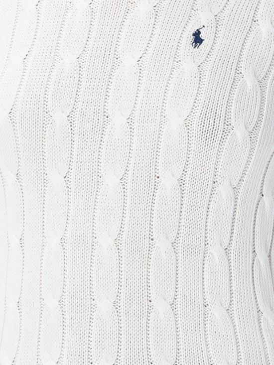 26SS 폴로 랄프로렌 폴로 자수 케이블 니트 스웨터 211971869 007 White 1 - POLO RALPH LAUREN