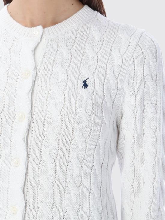 26SS 폴로 랄프로렌 폴로 자수 케이블 니트 가디건 211971868 007 White - POLO RALPH LAUREN