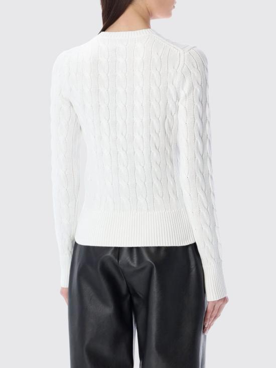 26SS 폴로 랄프로렌 폴로 자수 케이블 니트 가디건 211971868 007 White - POLO RALPH LAUREN