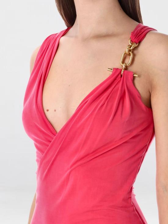 26SS 발망 롱 원피스 GF1RP012JJ77 4PK Fuchsia - BALMAIN