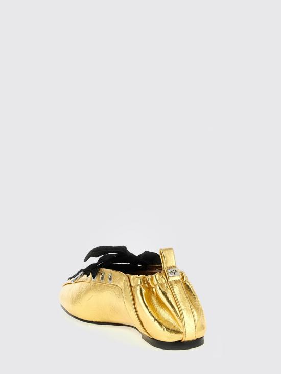 26SS 가니 플랫 슈즈 B1020041 339 Gold - GANNI