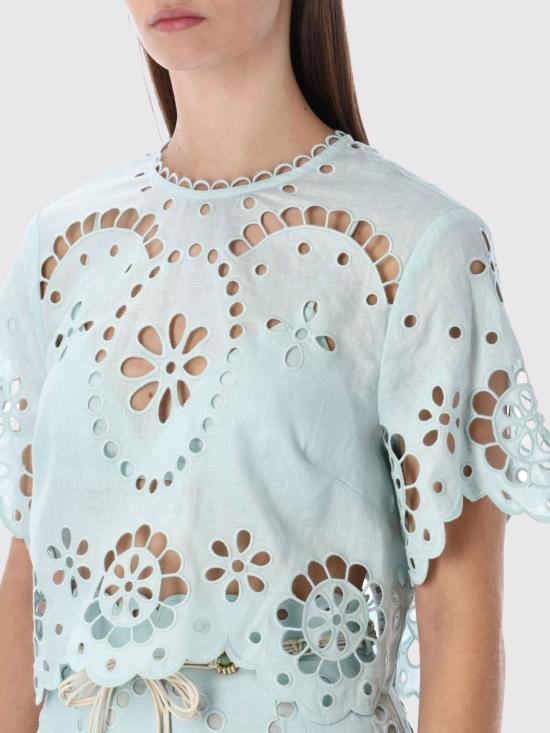 26SS 짐머만 블라우스 6196TRS261 MIT Green - ZIMMERMANN