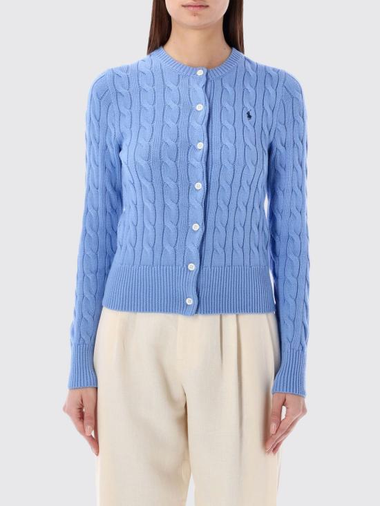 26SS 폴로 랄프로렌 폴로 자수 케이블 니트 가디건 211971868 009 Sky